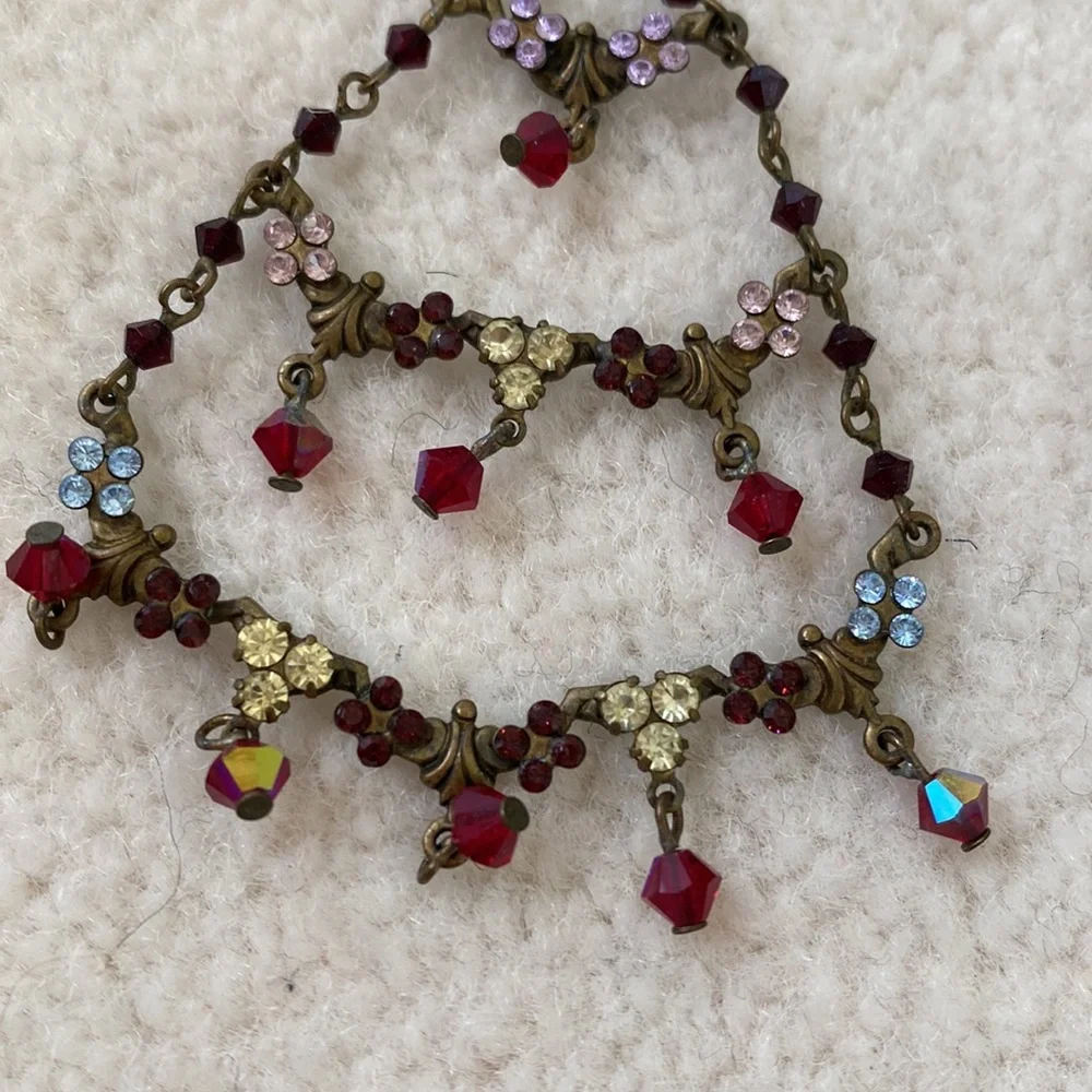 Sorrelli Vintage Tiered Chandelier Swarovski Crystal Statement Earrings - Picture 4 of 9